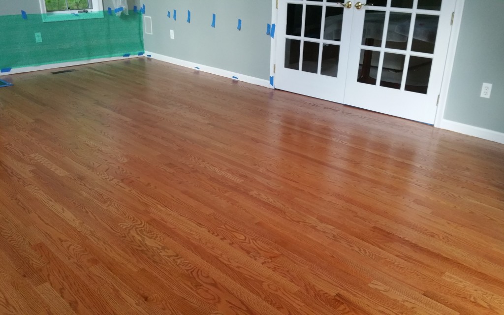 Red Oak with Cherry Stain and 2 coats of Natural Finish Patrick